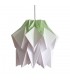 Lampa origami Kuki gradient verde lime - Marime S