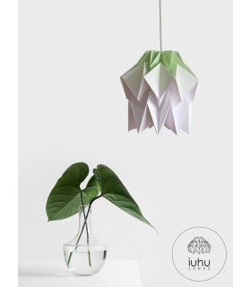 Lampa origami Kuki gradient verde lime - Marime S